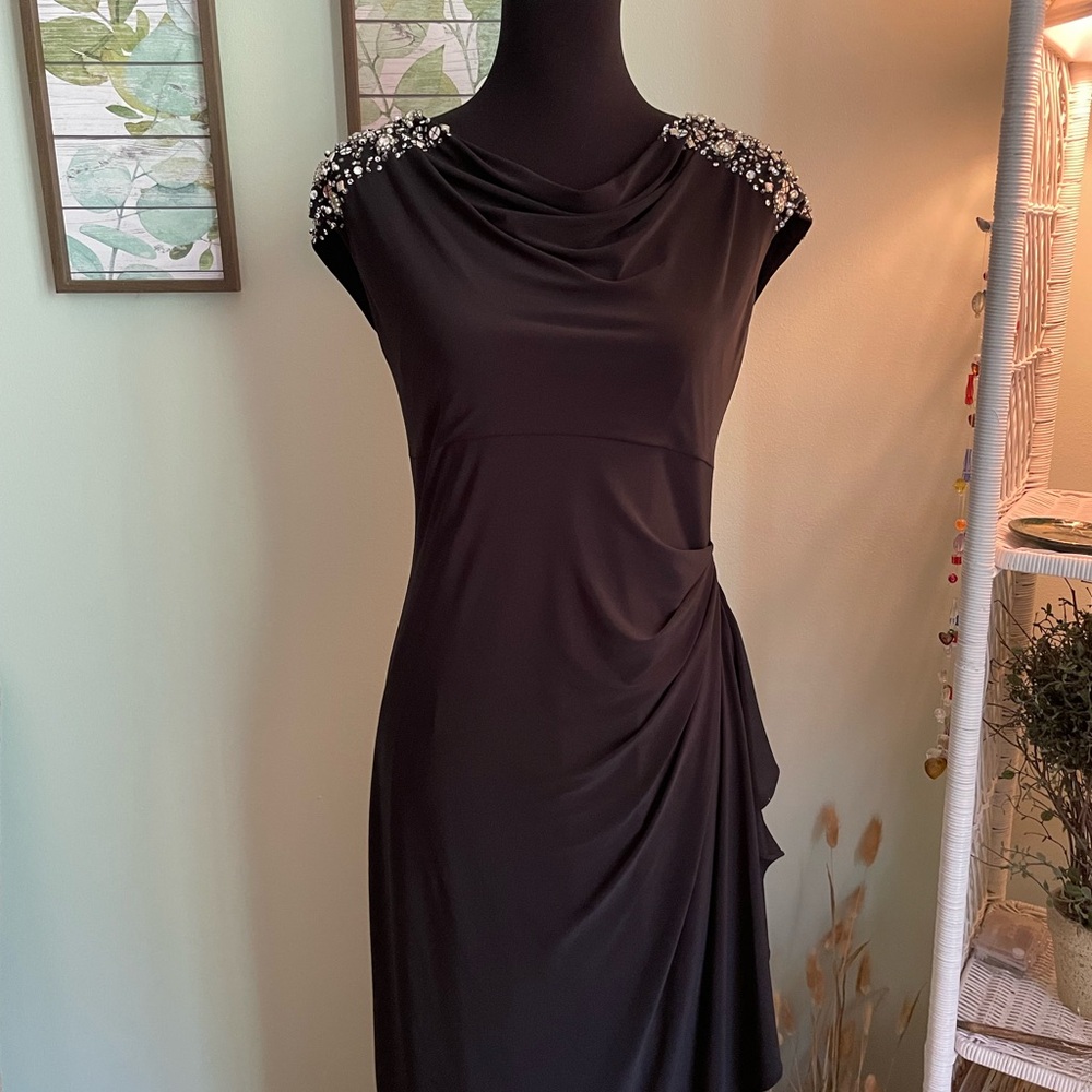 Formal evening gown with beading